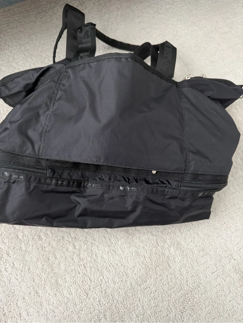 Lesportsac Black Nylon Duffel Bag